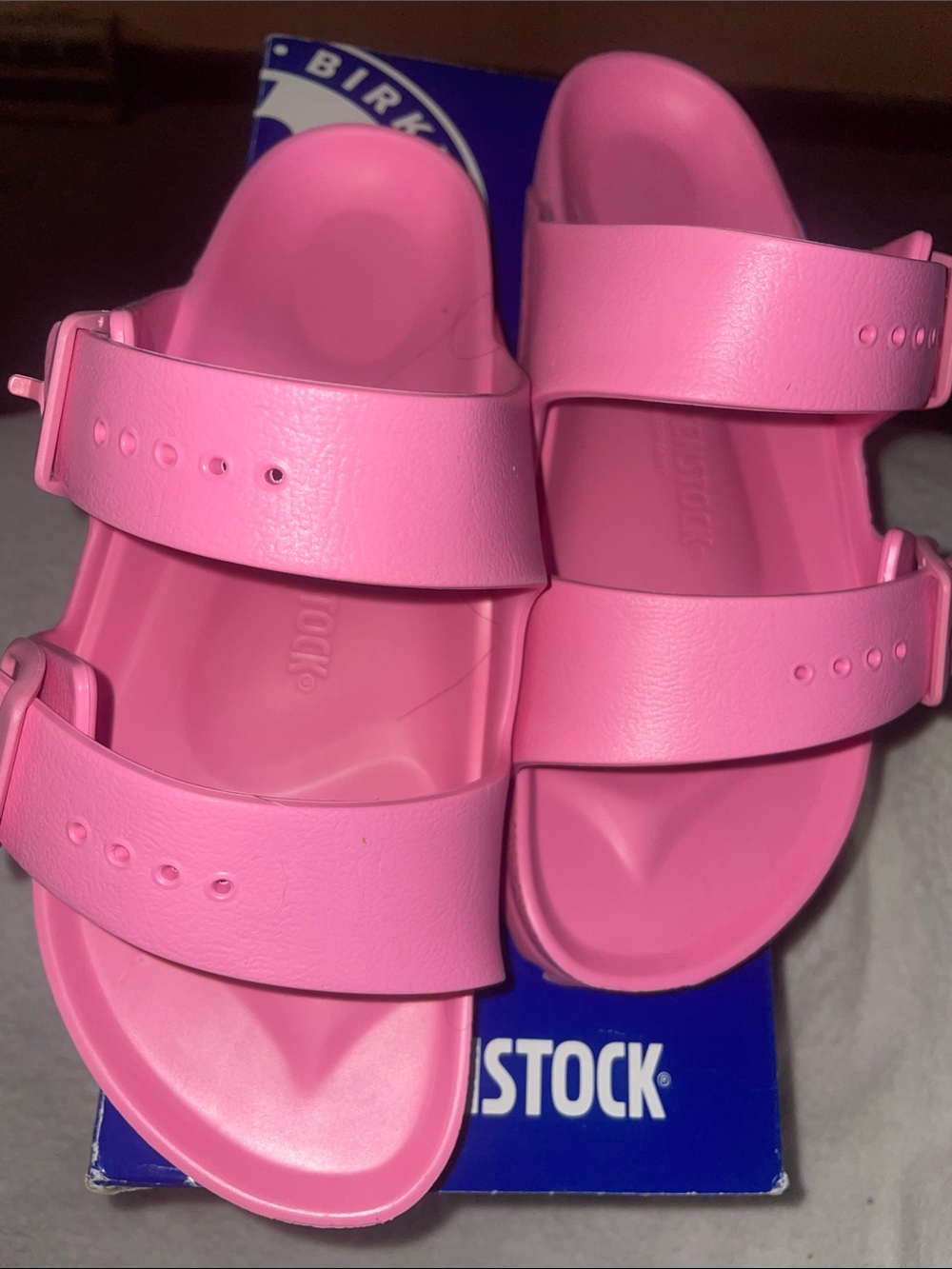 Birkenstock Pink EVA Two-Strap Sandals